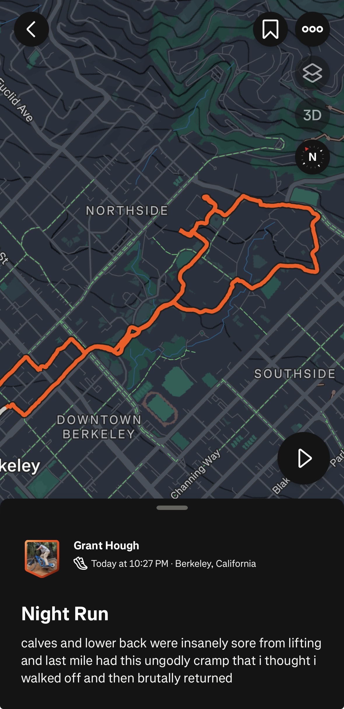 Strava run screenshot